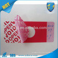 Tamper evident secuirty warranty mobile phone sticker